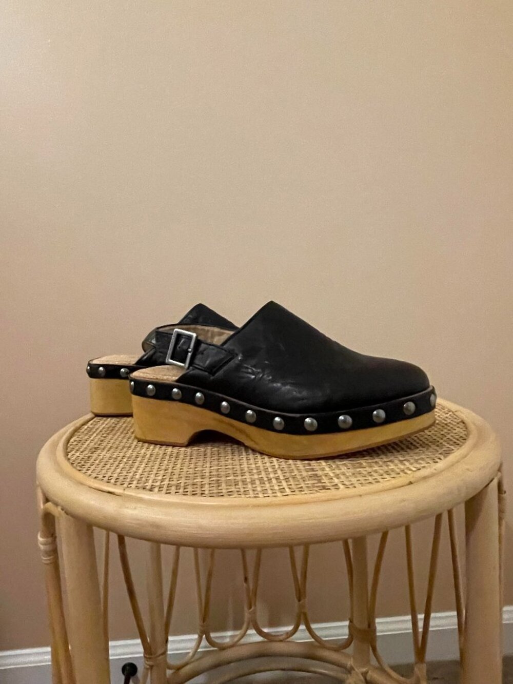 Kelsi Dagger Studded Black Clogs